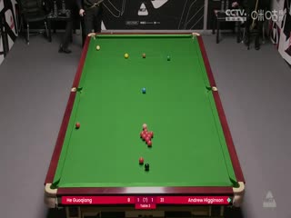 斯诺克威尔士公开赛资格赛 贺国强3-4安德鲁·希金森 20250205